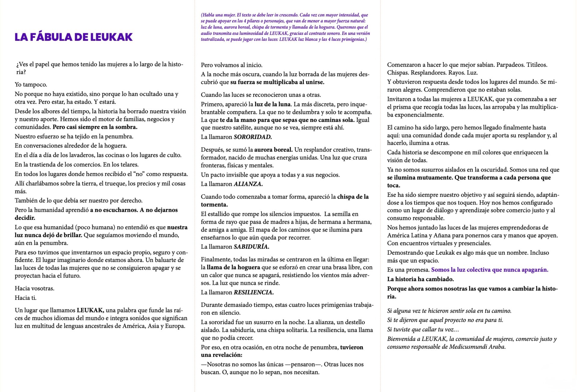 Fábula de Leukak
